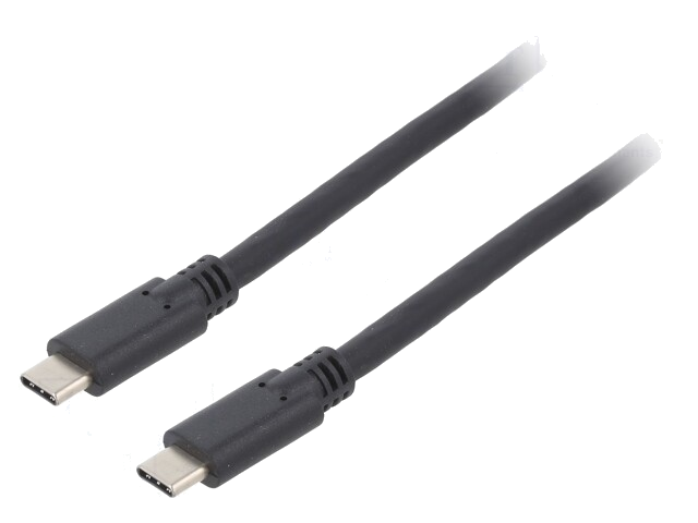 Kabel; USB 3.2; USB-C-stekker,aan beide zijden; 3m; zwart; 5Gbps Kabel; USB 3.2; USB-C-stekker,aan beide zijden; 3m; zwart; 5Gbps